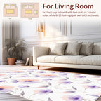 Watercolor Floral Pattern with Pastel Hues Rug