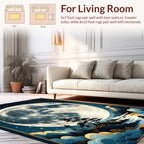 Mystical Moonscape Abstract Landscape Rug