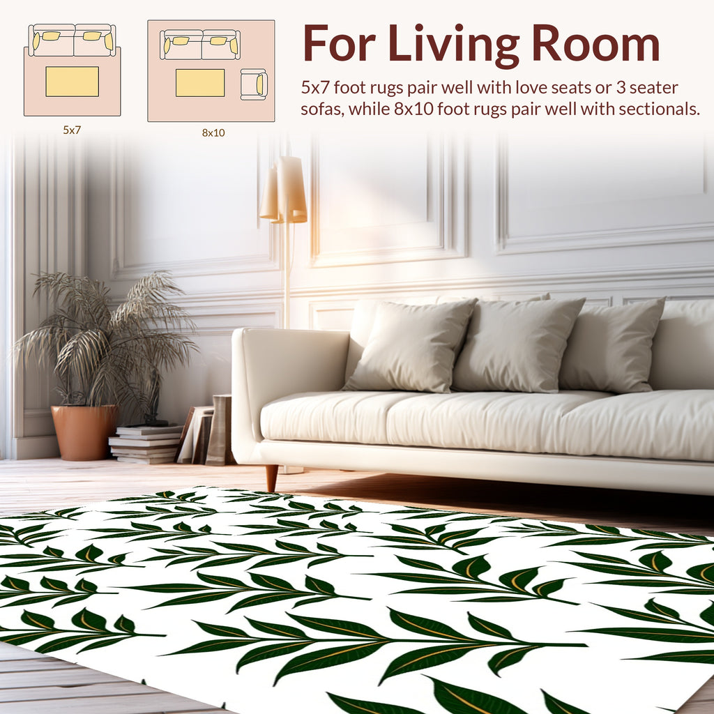 Botanical Branch Pattern Delight Rug