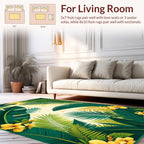 Lush Tropical Foliage Floral Pattern Rug