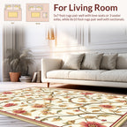 Elegant Floral Vine Patterned Rug