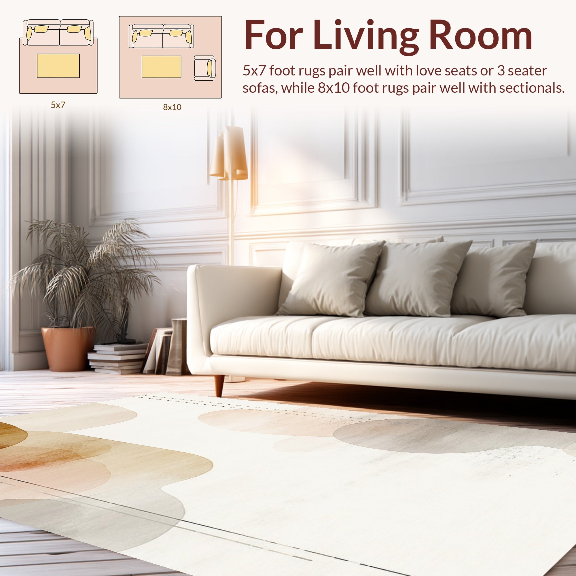 Abstract Organic Water Wash Rug