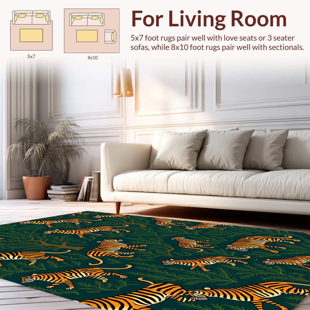 Tiger Forest Pattern Rug