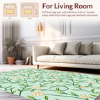 Botanical Vine Blossom Pattern Rug