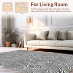 Intricate Swirls Geometric Lines Design Rug
