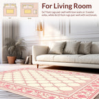 Floral Lattice Border Design Rug