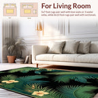 Tropical Palm Leaf Floral Design Rug