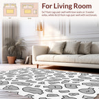 Abstract Grey Irregular Forms Pattern Rug
