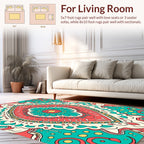 Vivid Floral Mandala Pattern Design Rug
