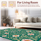 Whimsical Floral Vine Pattern Rug