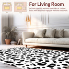 Black White Polka Dot Pattern Rug