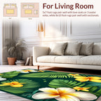 Tropical Flora Leaf Design Rug