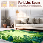 Lush Green Tropical Leafy Jungle Rug