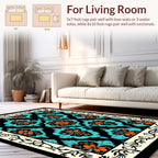 Bold Floral Inlaid Pattern Design Rug
