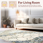 Smooth Stone Patchwork Natural Pattern Rug