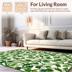Lush Green Vine Botanical Pattern Rug