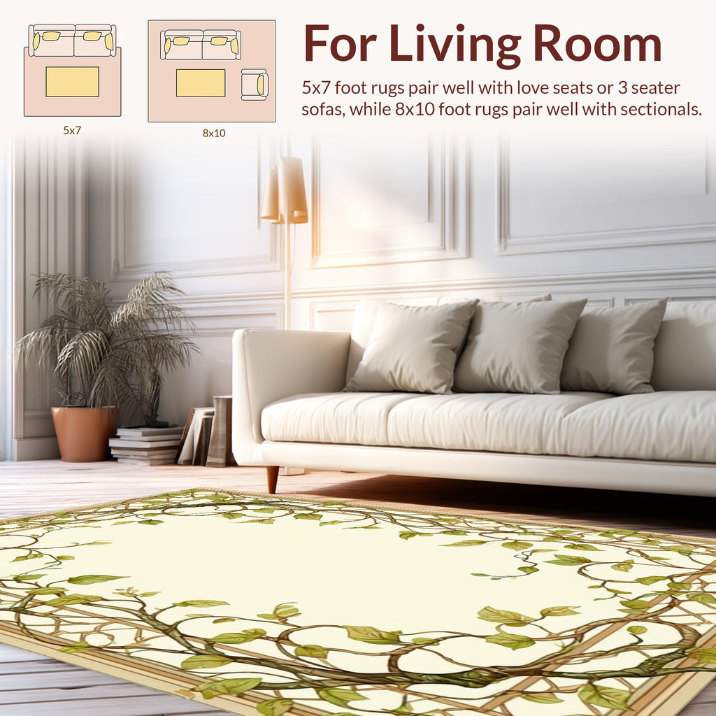 Vines Geometric Pattern Rug