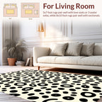Hand-drawn Speckled Organic Abstract Design Rug