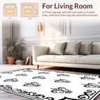 Classic Fleur-de-lis Border Pattern Rug