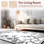 Elegant Floral Vines Silhouette Rug