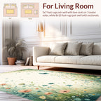Ethereal Garden Butterfly and Floral Design Rug