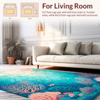 Underwater Coral Reef Fish Pattern Rug
