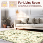 Vintage Floral Leaf Pattern Rug
