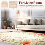 Vintage Floral Vine Garden Pattern Rug