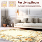 Ornate Floral Vine Border Design Rug