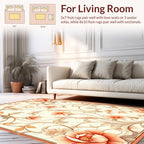 Elegant Floral Scrollwork Pattern Rug