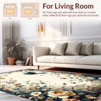 Elegant Floral Bird Garden Design Rug
