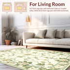 Vintage Floral Garland Scrollwork Pattern Rug