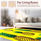 Yellow Pineapple and Citrus Slice Pattern Rug
