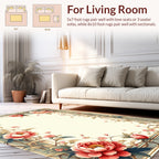 Elegant Floral Vine Frame Design Rug