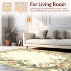 Art Nouveau Floral Vine Border Design Rug