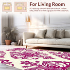 Ornate Damask Floral Design Rug