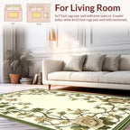 Elegant Floral Vine Scroll Design Rug