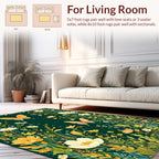 Whimsical Butterflies and Floral Garden Rug