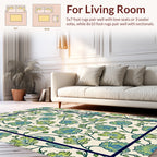 Whimsical Floral Botanical Vines Design Rug