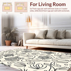 Whimsical Tortoise Botanical Floral Design Rug