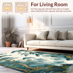 Misty Forest Landscape Pixel Art Rug