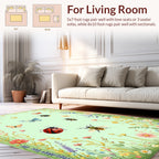 Whimsical Garden Insects And Butterflies Rug