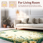 Lush Meadow Dragonfly Floral Design Rug