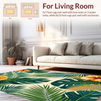 Tropical Hibiscus Leaf Pattern Rug