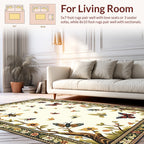 Floral Garden Insect Butterfly Design Rug