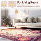 Nature Inspired Lotus Spiderweb Art Rug