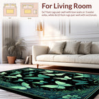 Emerald Butterflies Forest Canopy Rug