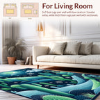 Winter Desert Cactus Snowflakes Design Rug