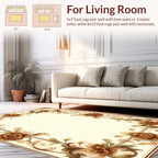 Ornate Floral Scrollwork Decorative Rug