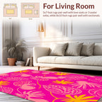 Vibrant Abstract Floral Pattern Rug